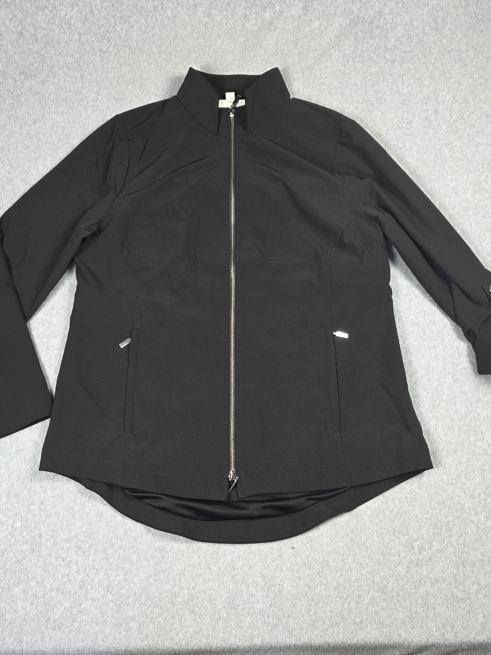 Chico's Black Zip-Front Utility Jacket